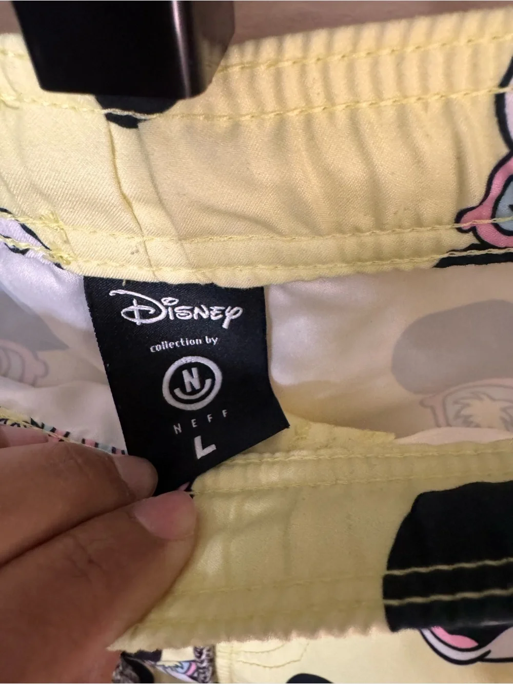 Neff Yellow Disney Print Swim Shorts